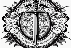 sword Valhalla anger tattoo idea