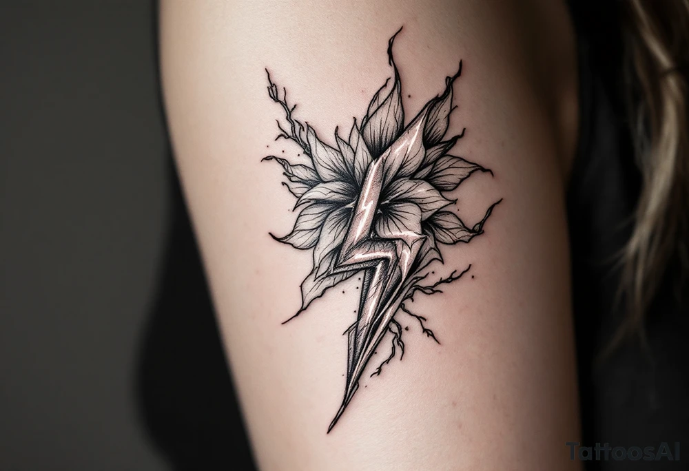 Lightning striking tattoo idea