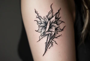 Lightning striking tattoo idea