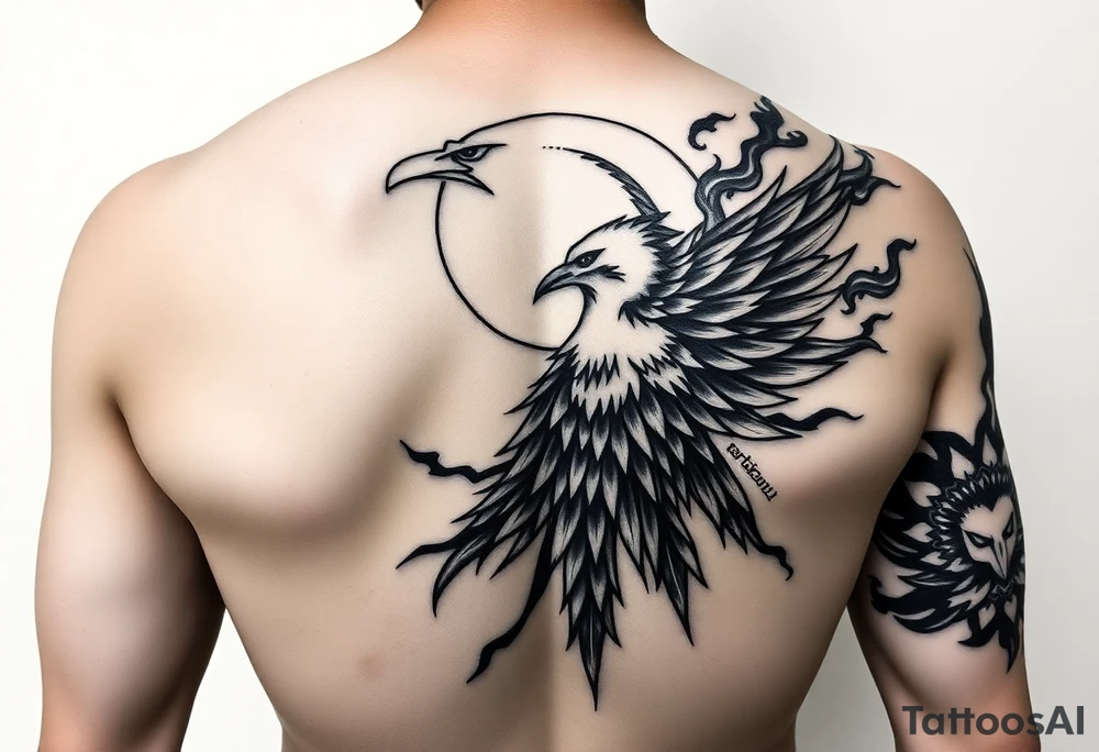 i want my tatto to go from over hips to neck but devided in diagonal in half so only the right side of my upper body is tatted. The design is supposed to be from the anime naruto. I want itachis susano as the main picture and amaterasu flames to mark the line between normal body and tatted body the flames should slowly merg into itachis crows and from the crows into the susano. The susano is supposed to go slightly on the neck and from chest to back and on the right arm tattoo idea