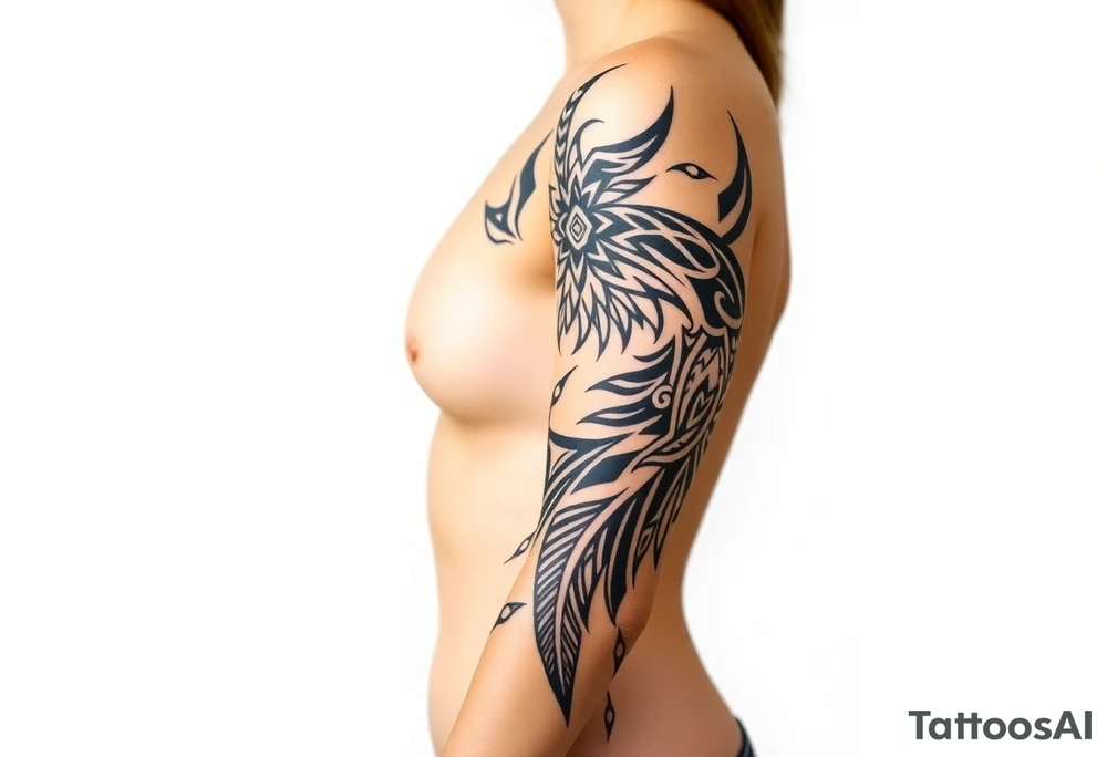 shaman and indian style tattoo idea