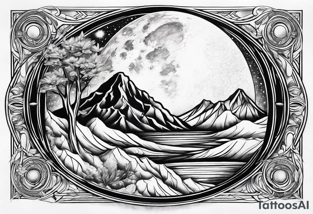 sacred moon tattoo idea