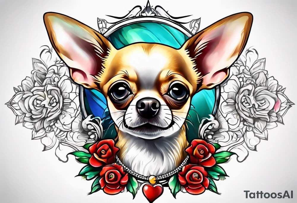 Funny chihuahua tattoo idea