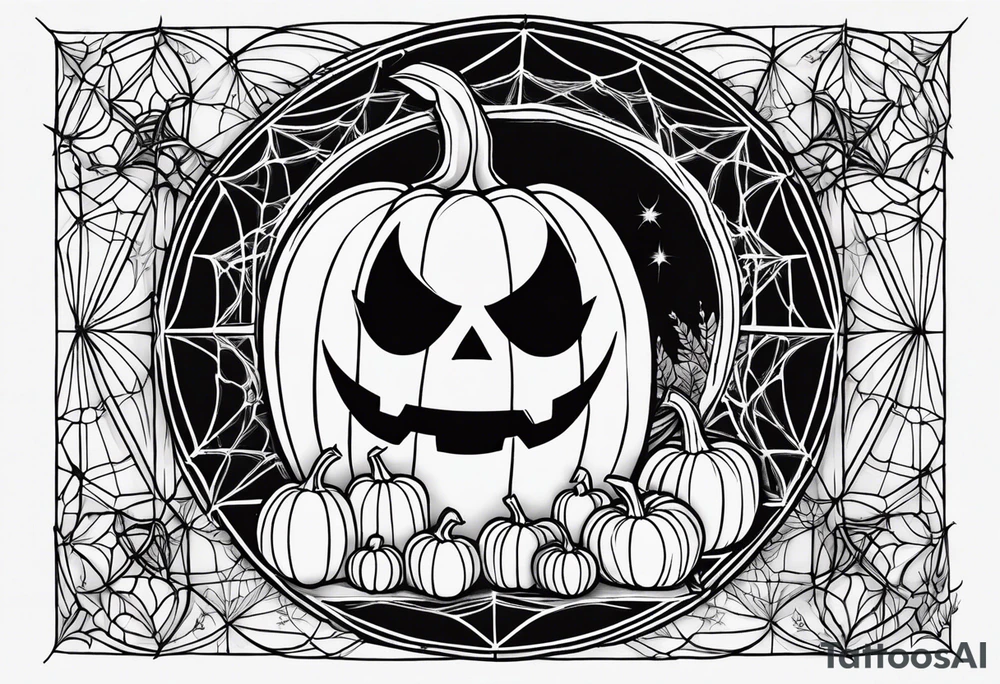 Spooky, Halloween, pumpkin, spiderwebs, Freddy, ghost face, nightmare before Christmas, hocus pocus, Addams family, practical magic tattoo idea