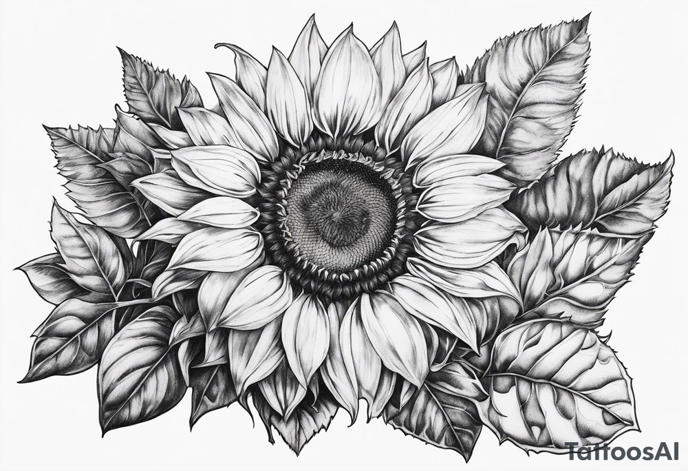 Sunflower bed tattoo idea