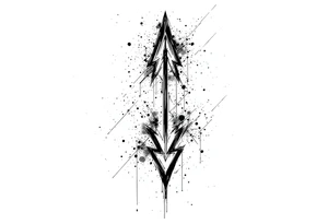 one  arrow  that look down tattoo idea