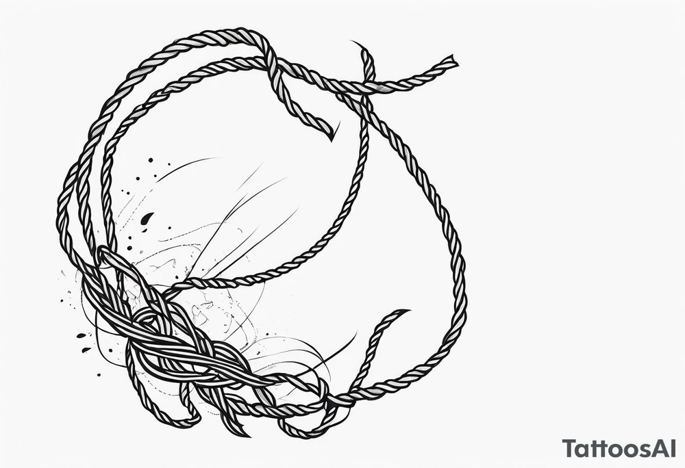 Broken rope tattoo idea