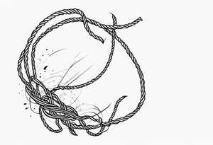 Broken rope tattoo idea