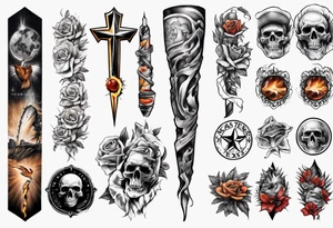Texas forearm sleeve tattoo idea
