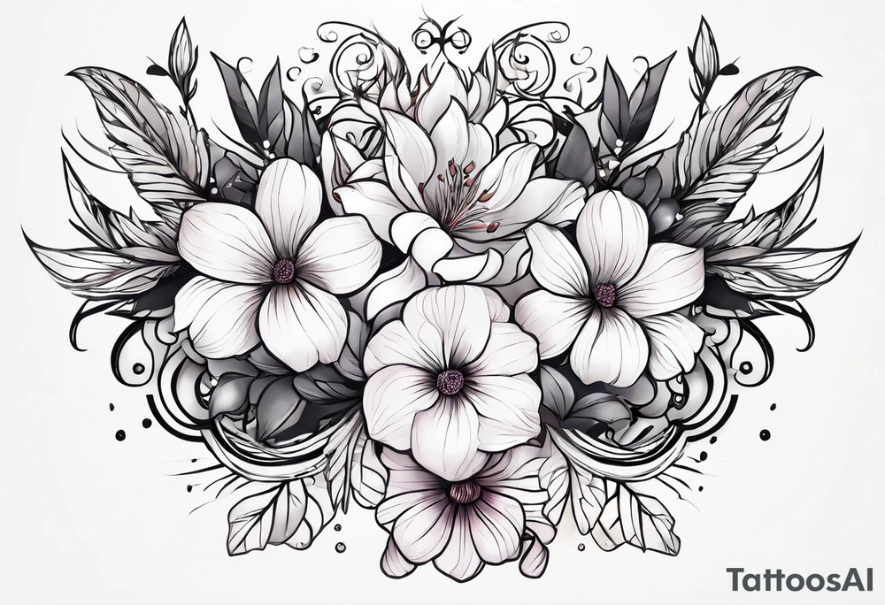 Nylah mariè 22/06/24 with flowers tattoo idea