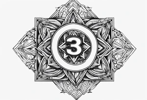 The number 333 tattoo idea