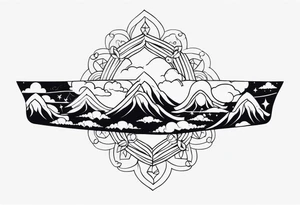 sleeve with clouds tattoo idea