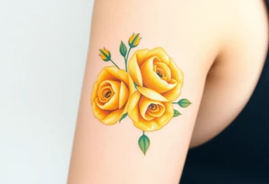 Yellow roses tattoo idea