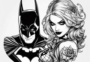 harley quin and batman tattoo idea