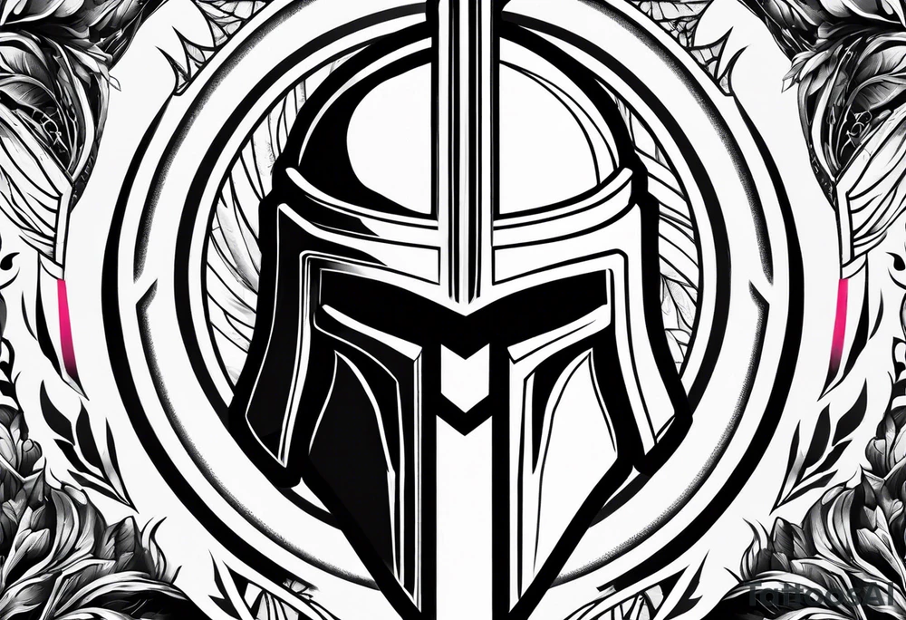 Spartan helmet tattoo idea