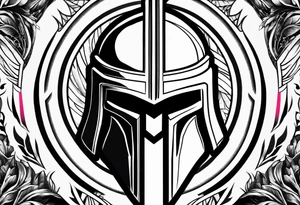 Spartan helmet tattoo idea