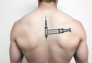 Testosterone injection site tattoo idea