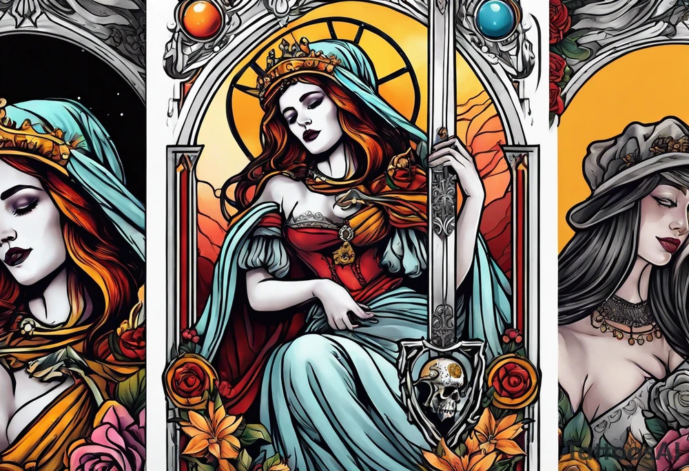 The idea of death in a tarot card tattoo idea