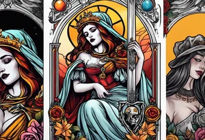 The idea of death in a tarot card tattoo idea