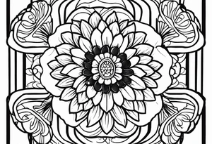 III.XIII.MMXI with floral background tattoo idea