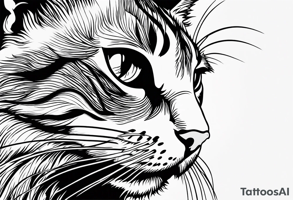 Evil cat tattoo idea