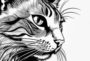 Evil cat tattoo idea