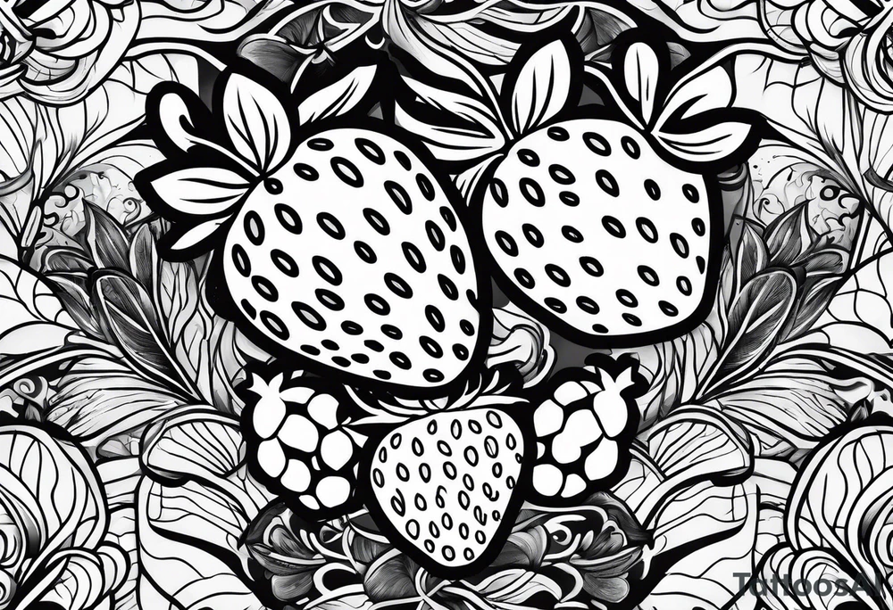 Strawberry tattoo idea