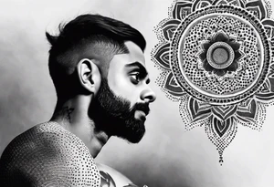 forarm, shiv bhagwan in meditation
virat Kohli arm tattoo tattoo idea