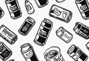 beer can tattoo idea