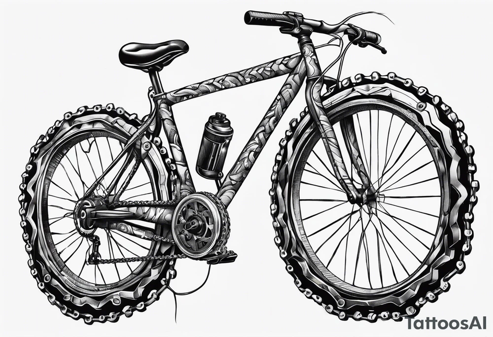bicycle chain tattoo idea