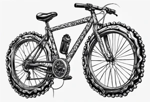 bicycle chain tattoo idea