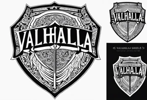 Valhalla shield  steps sword tattoo idea