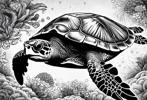 Sea turtle tattoo idea