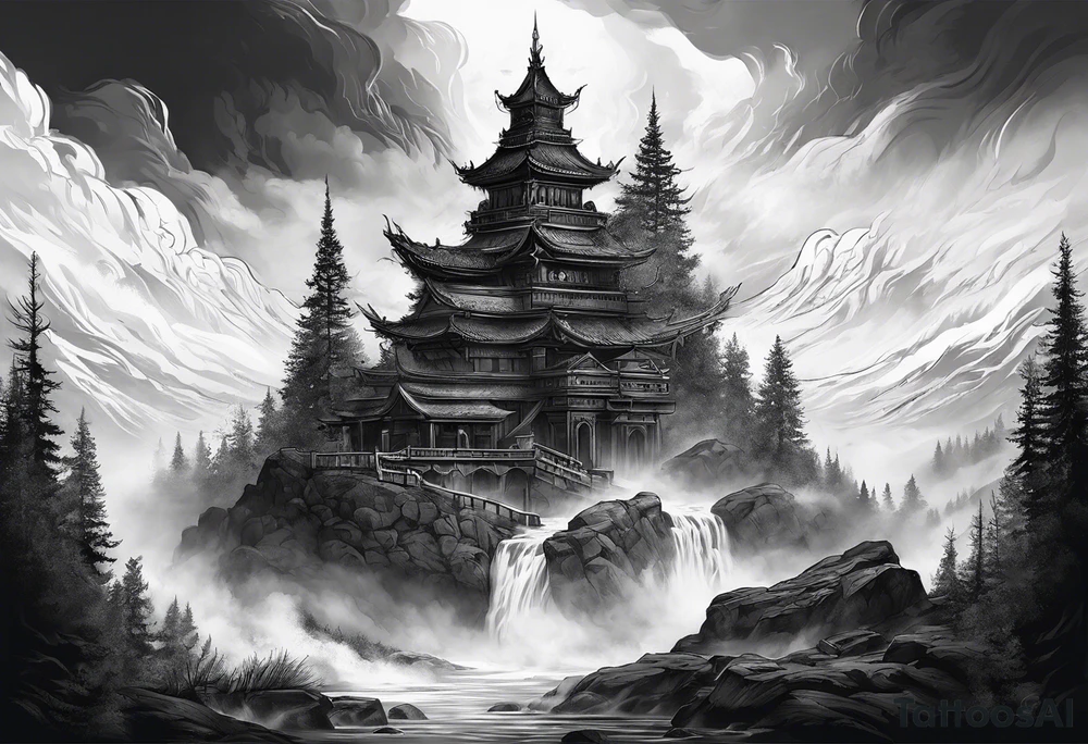 Valhalla  mist fog tattoo idea