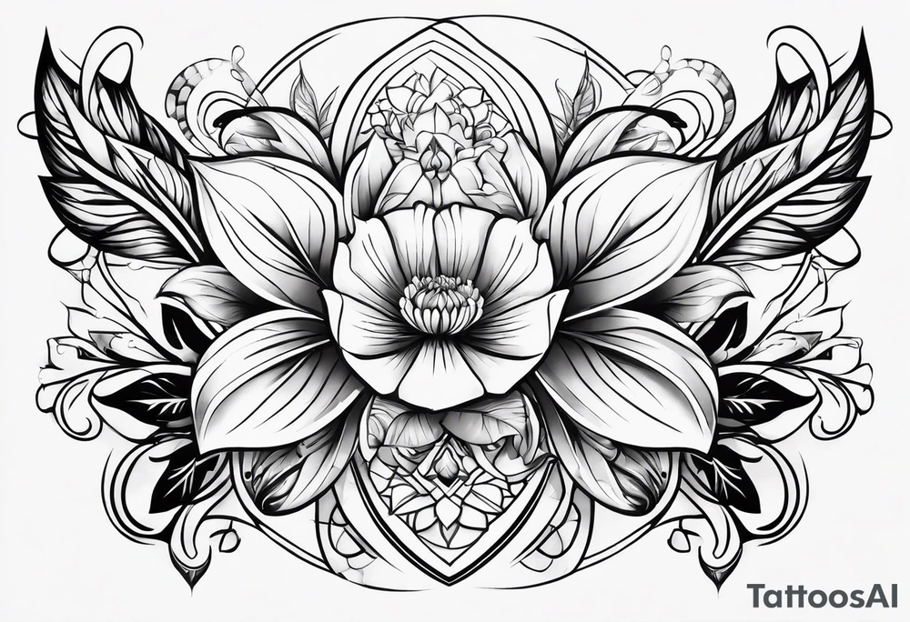 losange fleurs tattoo idea