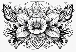 losange fleurs tattoo idea