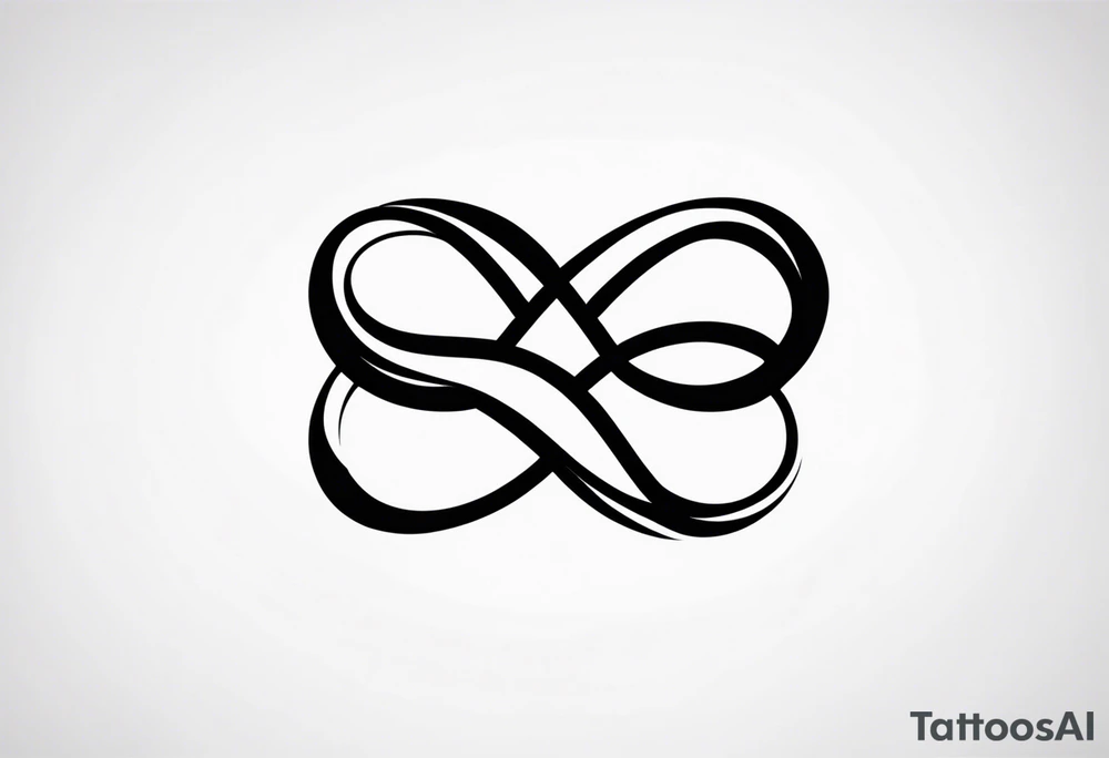 Double infinity symbol with TB5 shown once inside symbol tattoo idea