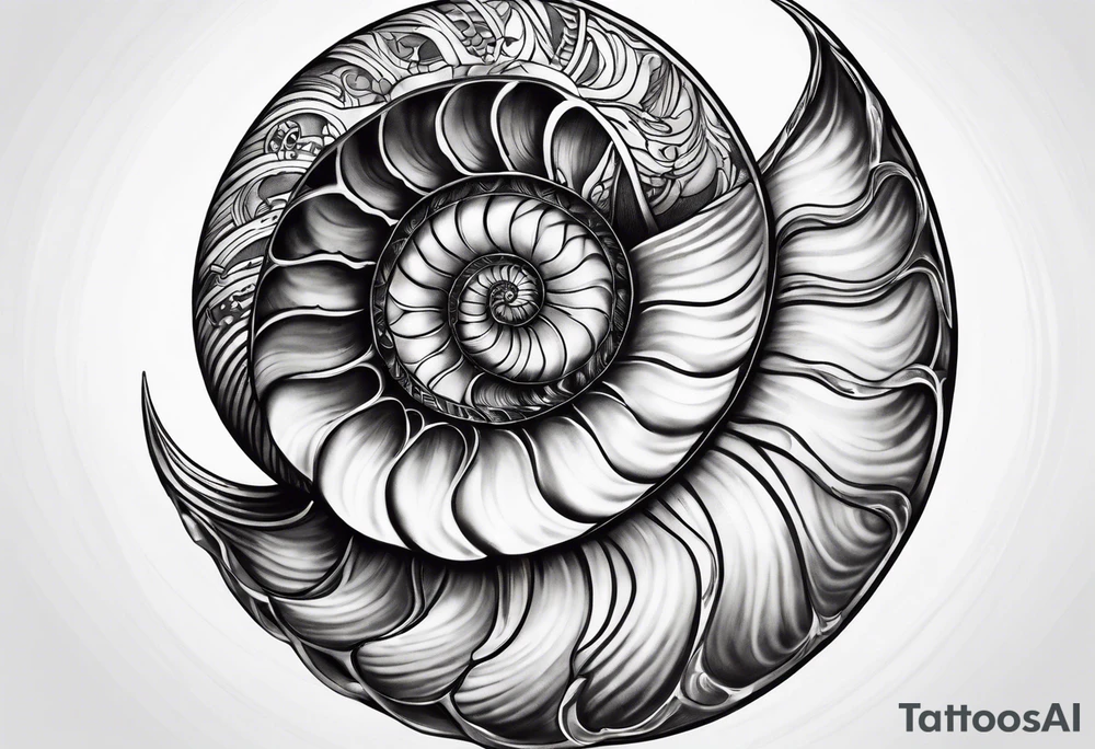 Nautilus shell tattoo idea
