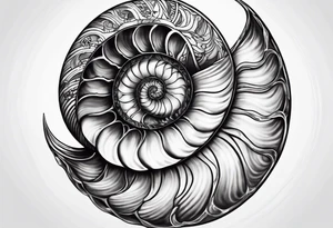 Nautilus shell tattoo idea