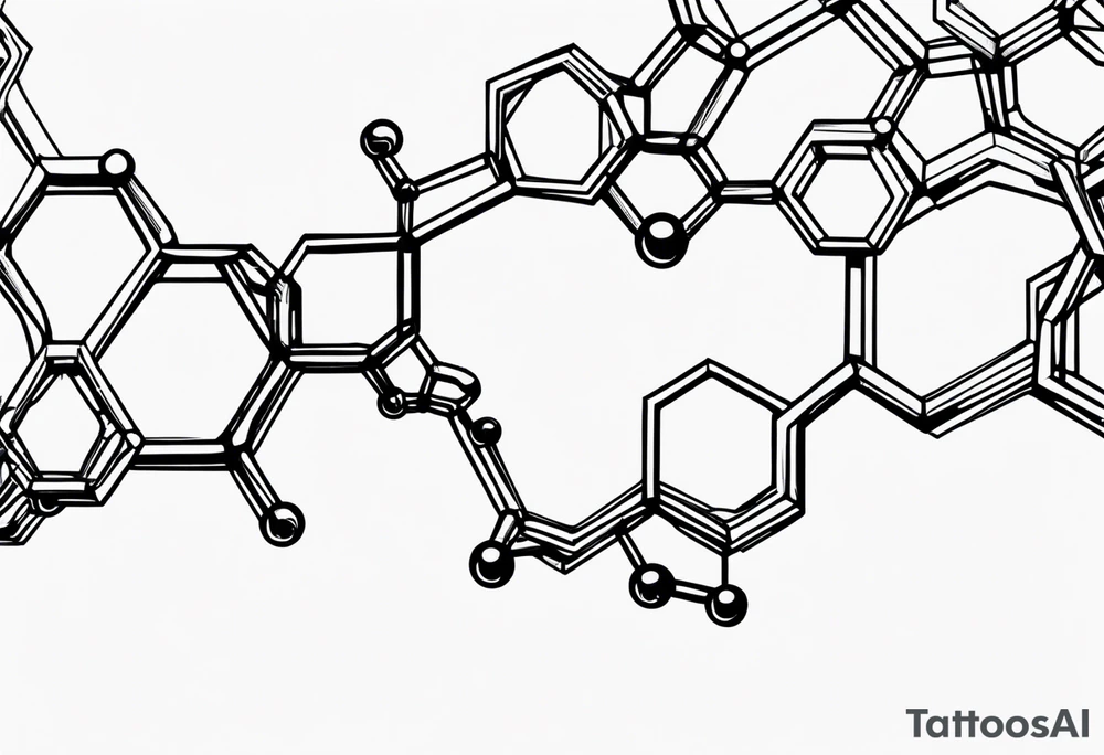 serotonin molecule tattoo idea