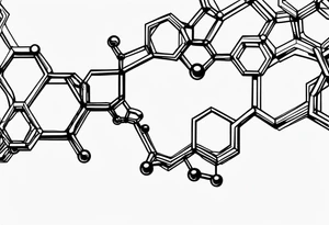 serotonin molecule tattoo idea