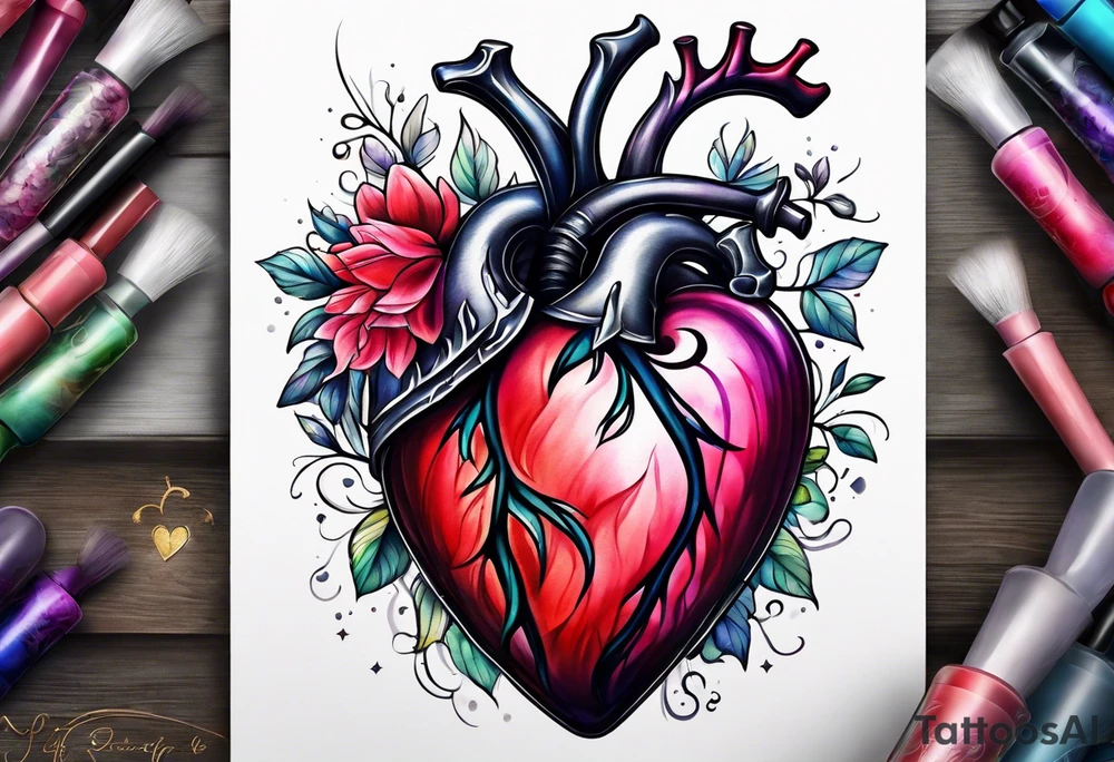 Bleeding heart tattoo idea