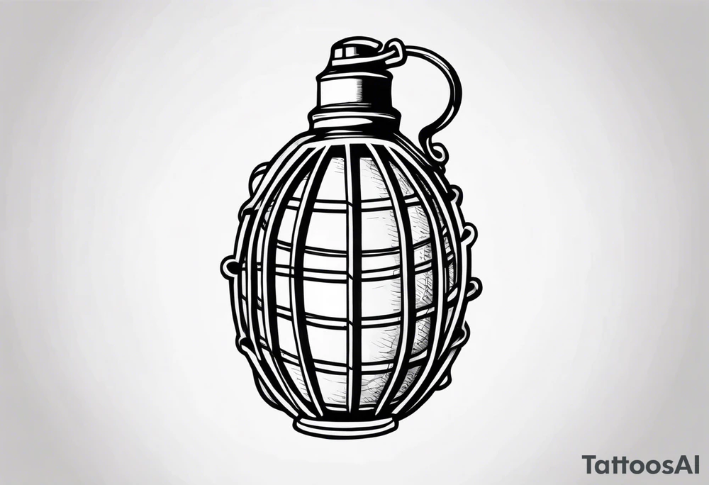 grenade ribscage tattoo idea