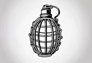 grenade ribscage tattoo idea