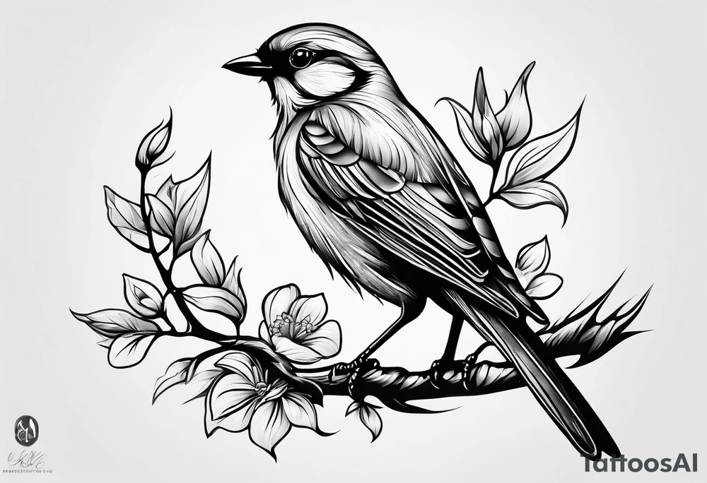 Small bird tattoo idea