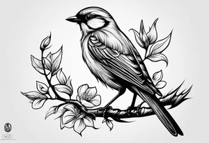 Small bird tattoo idea
