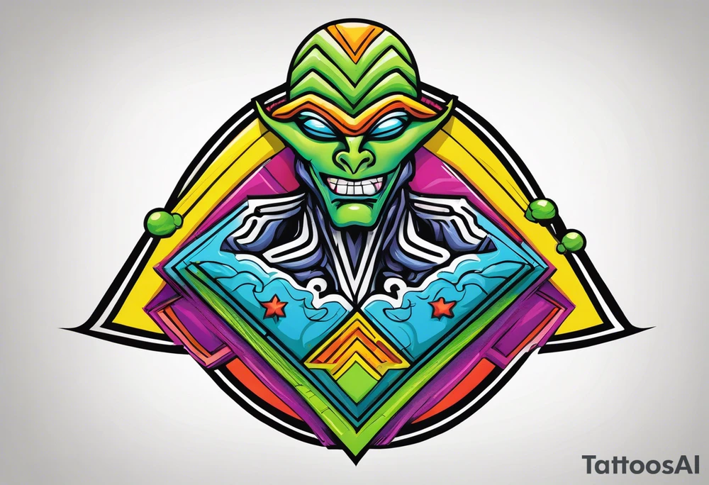 zig zag man as an alien tattoo idea