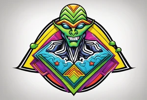 zig zag man as an alien tattoo idea