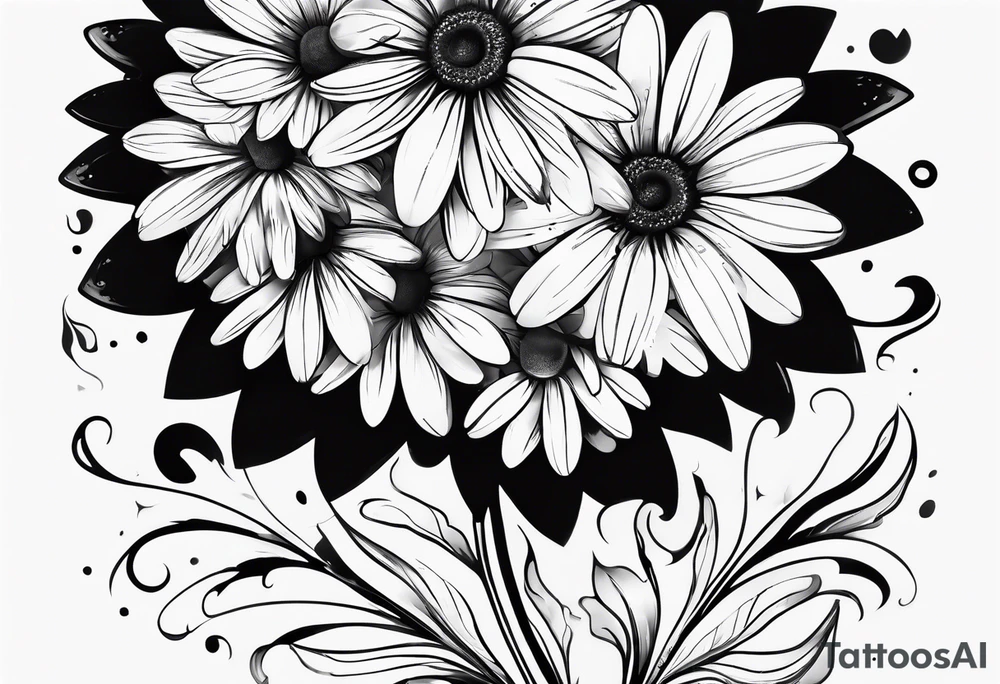 Daisy with 8 pedals tattoo idea