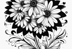 Daisy with 8 pedals tattoo idea